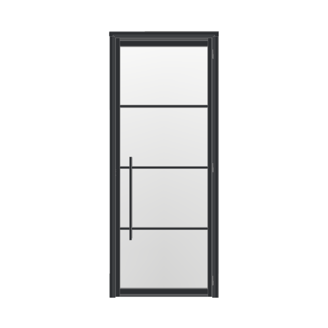 Skantrae SlimSeries Alu - Metalen Deur Zwart met Kozijn